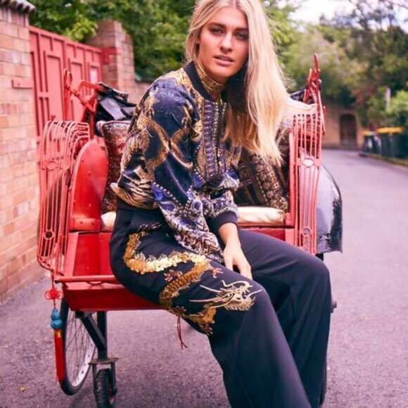 Camilla Dragon Lady Bomber Jacket XS b171E - Picture 8 of 9